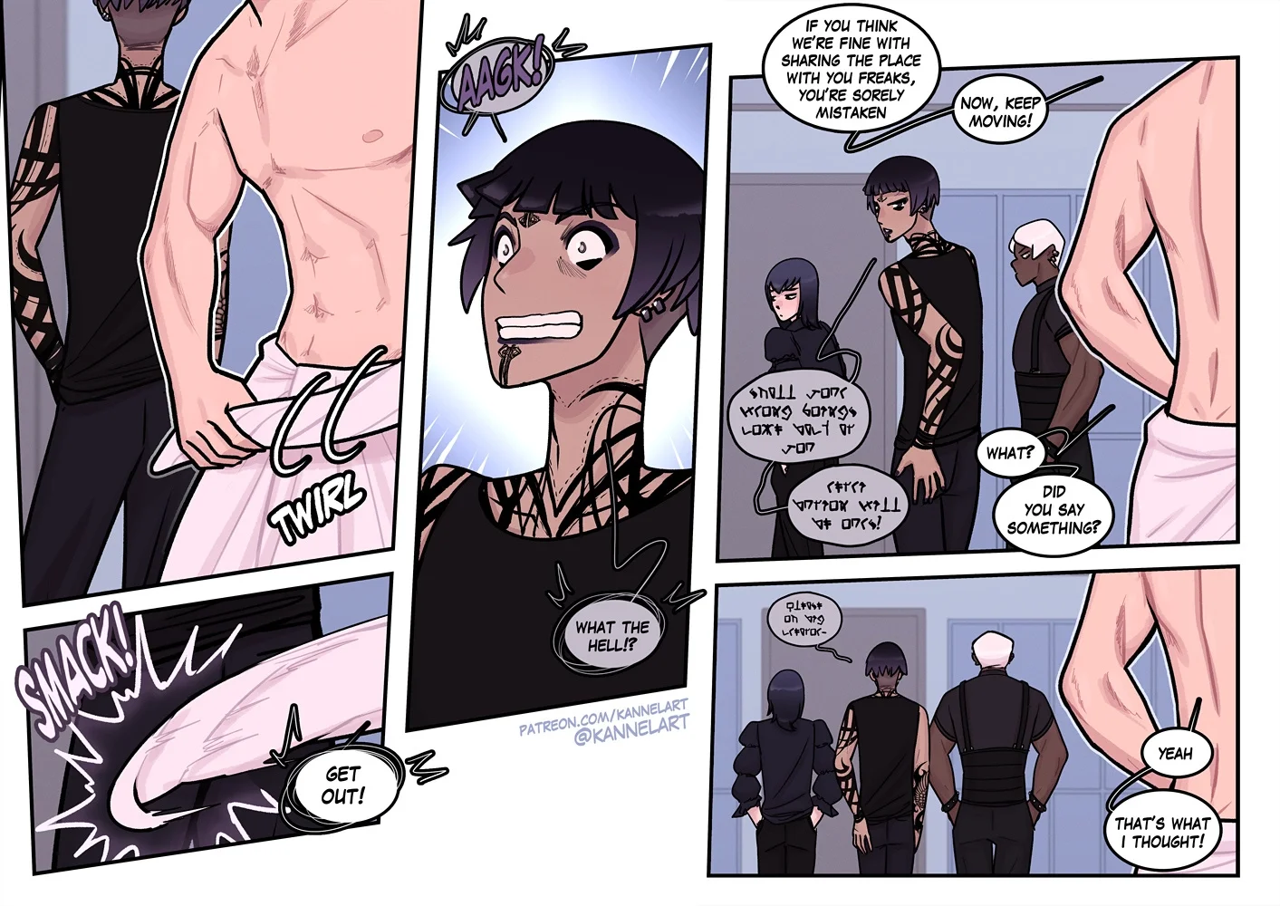 Comic: ZOAT sequence turns a guy into a pink pet girl spoiled and fucked by multiple mistresses.