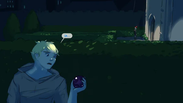 Illustration set: a mind-control orb makes a demon guard masturbate herself unconscious during a heist.