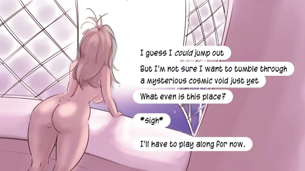 Cover: Path of the Genie part 2 over a sheer pink figure, Satin Minions comic.