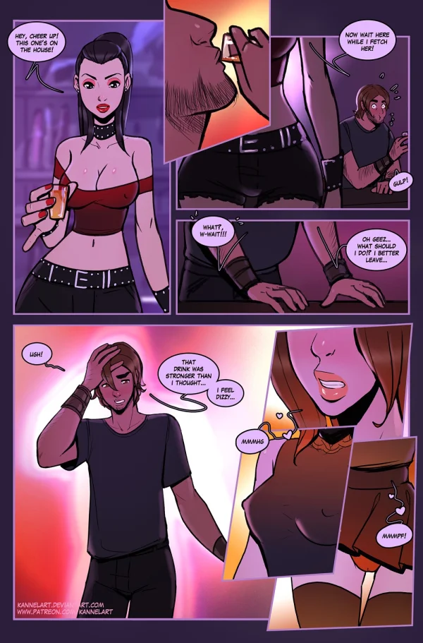 TrueSelf Tavern shot turns a shy guy into a short redhead who gets kissed by the woman he fancied.