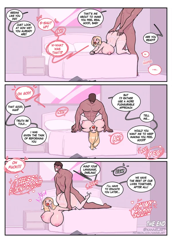 Comic: a cheating guy is remade into a blonde trophy wife and fucked as revenge.