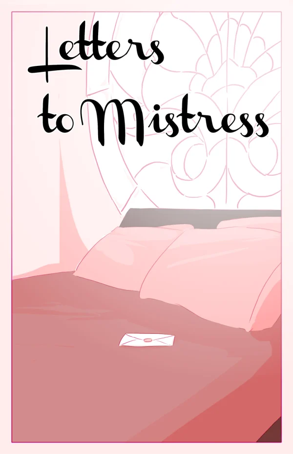 Cover: woman in navy lingerie reading a letter in bed, Satin Minions comic Letters to Mistress.