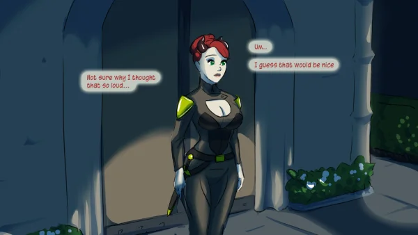 Illustration set: a mind-control orb makes a demon guard masturbate herself unconscious during a heist.
