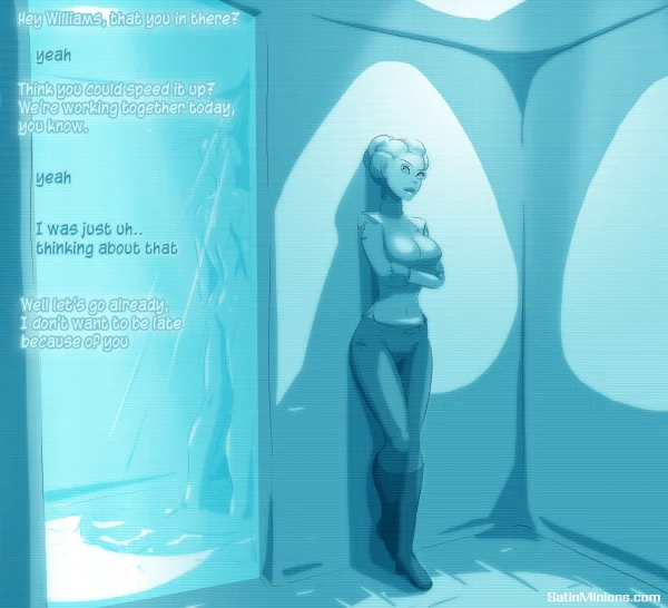 Cover: blonde woman asleep in pink outfit under Wetware Specialist neon title.