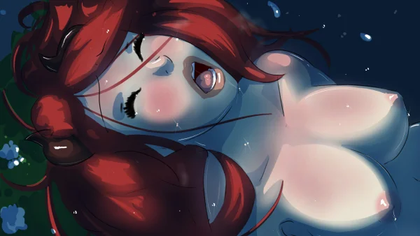 Illustration set: a mind-control orb makes a demon guard masturbate herself unconscious during a heist.