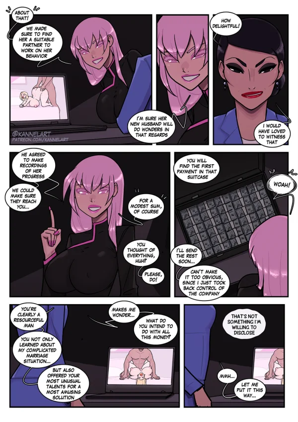 Comic: a cheating guy is remade into a blonde trophy wife and fucked as revenge.