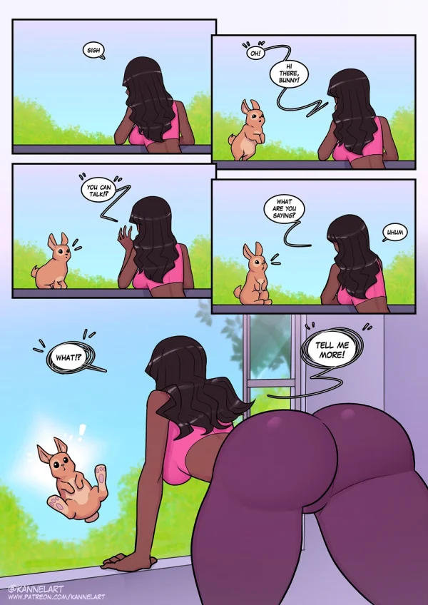 Comic: Easter revenge turns people into bunny girls for domination and egg-laying sex.