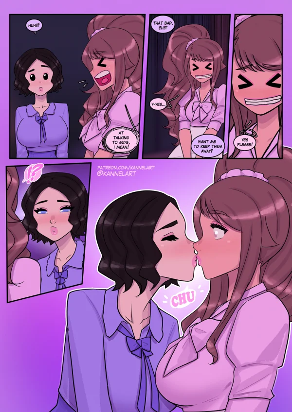 Comic: a job contract turns a guy into a cute office girl with a feminine ass and a new wardrobe.