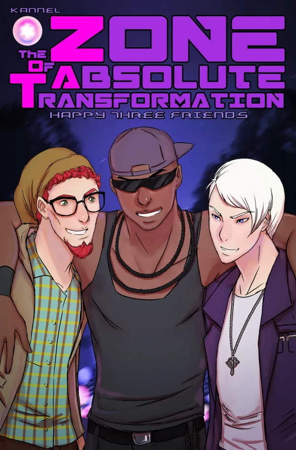 Comic: three guy friends get pulled into a strange zone and transformed into three girls.