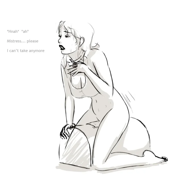Cover: nude bound woman, wrists and ankles tied, in shadow — Satin Minions illustration Collar.
