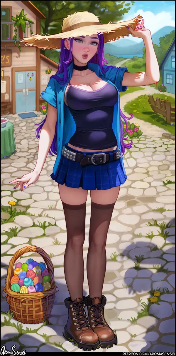 Comic: Stardew Valley's Abigail trades sexual favors with the farmer to win the Egg Festival.