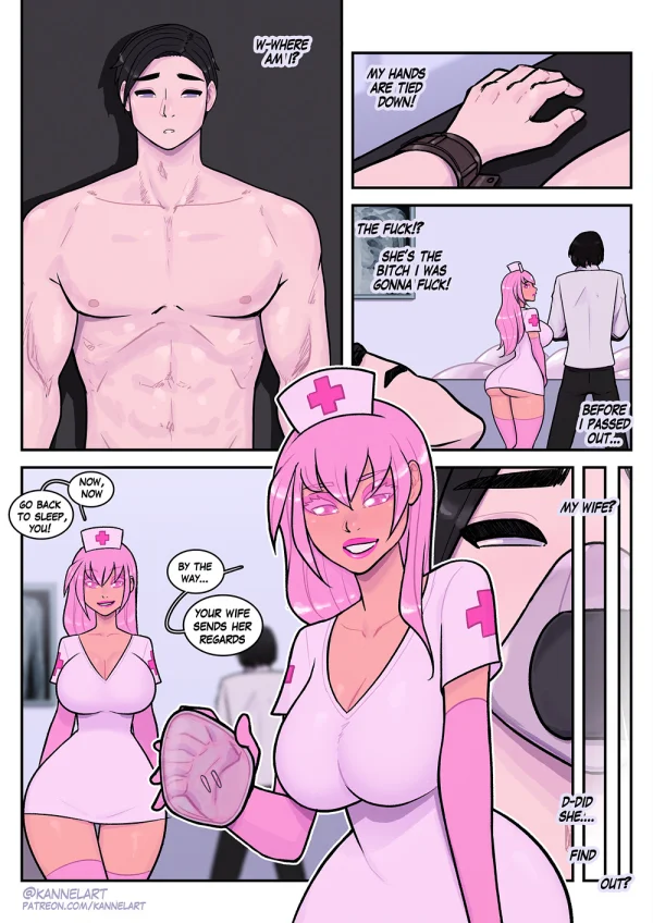 Comic: a cheating guy is remade into a blonde trophy wife and fucked as revenge.
