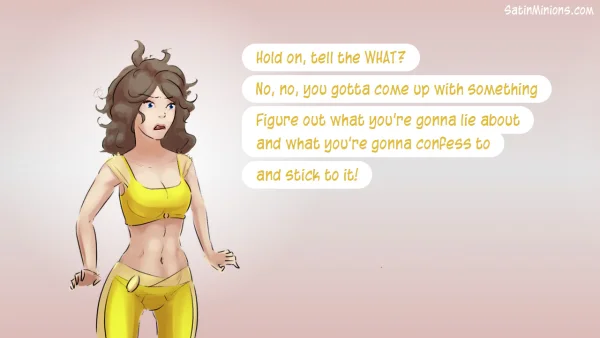Cover: Path of the Genie part 2 over a sheer pink figure, Satin Minions comic.