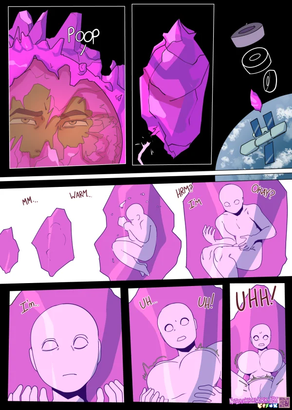 Comic: Zack’s gender TF into pink-haired Mia ends in cowgirl sex on Mars Base Alpha.